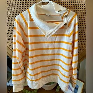 J Crew Button Neck Sweatshirt